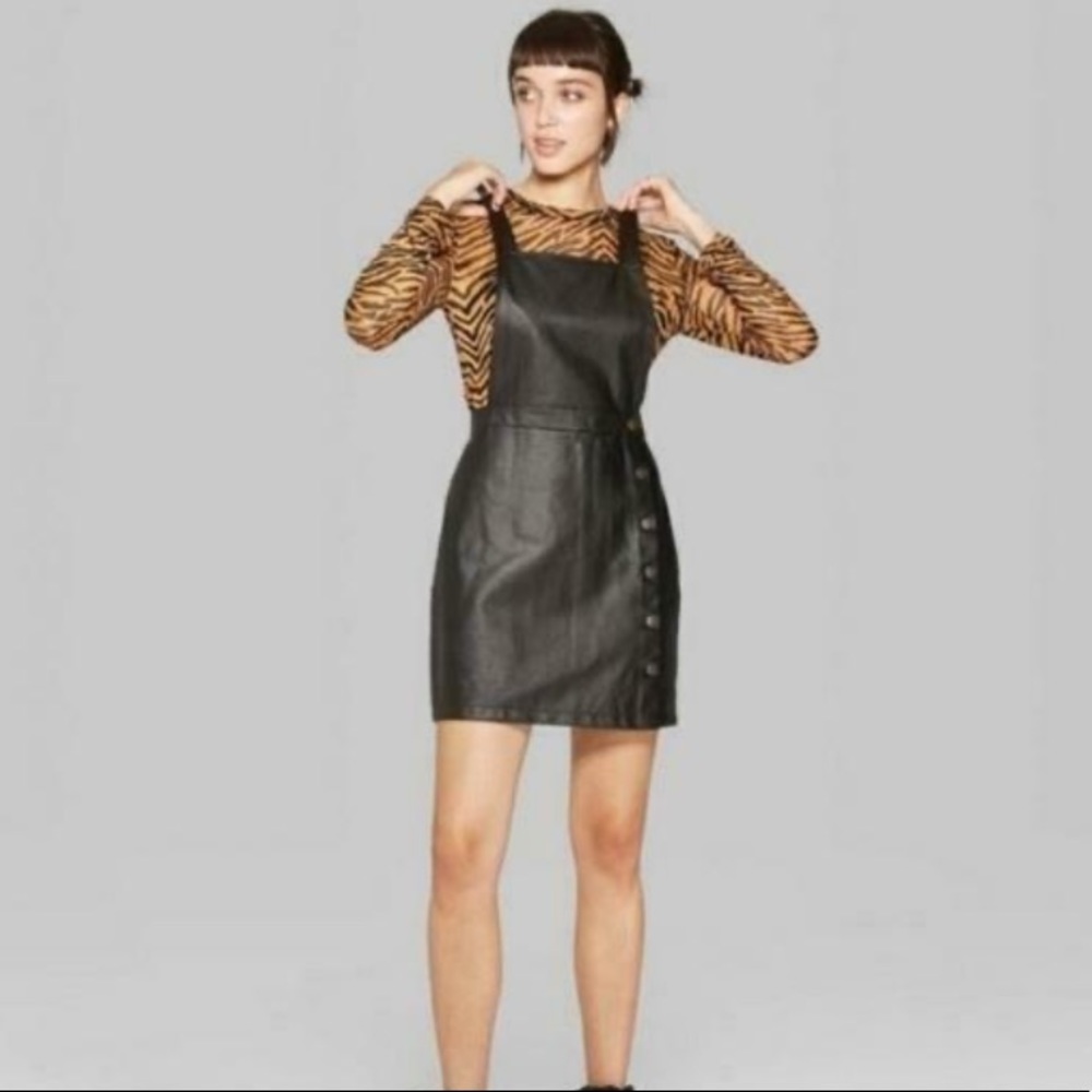 🆕 wild fable Faux Leather Overall Skirt